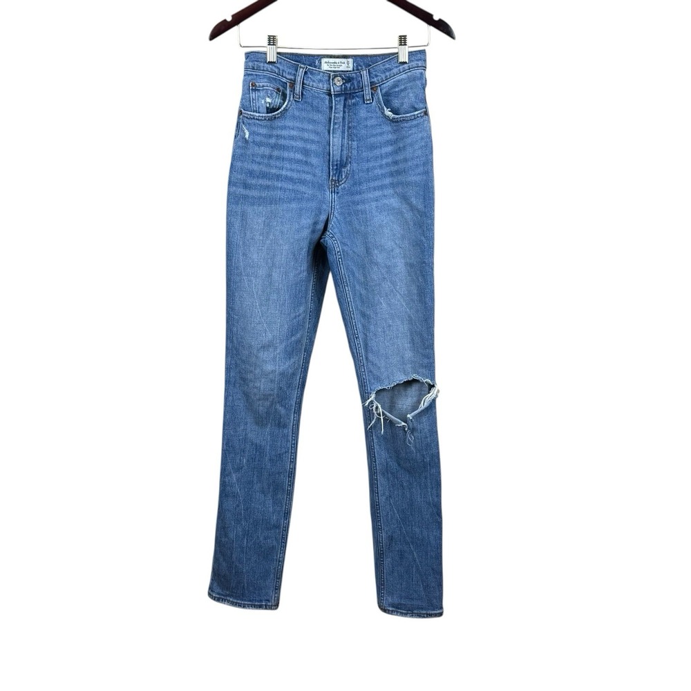 Abercrombie & Fitch The 90's Slim Straight Jeans Ultra High Rise Curve Love 27/4